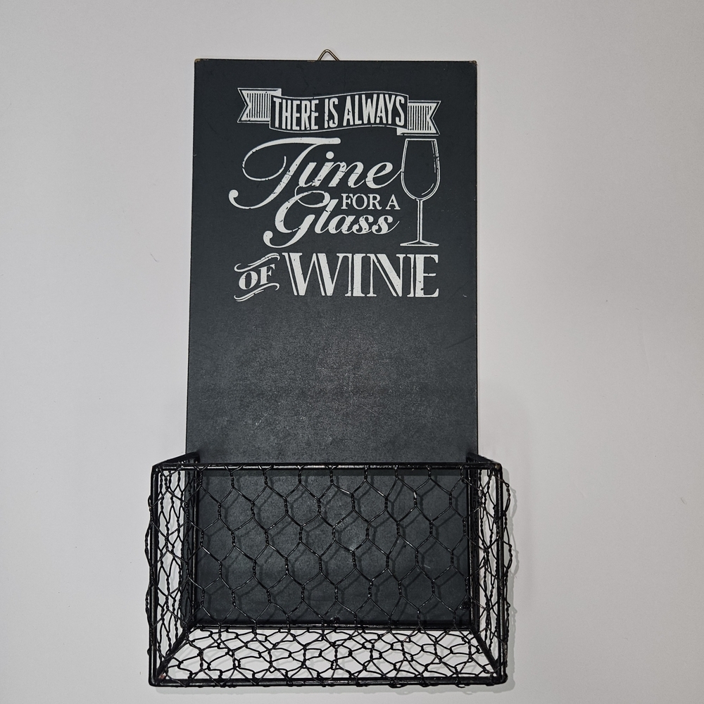 Chic Blue Wine Cork Holder Wall Decor